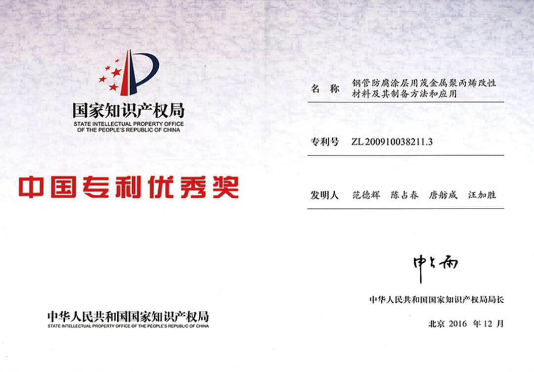 中國(guó)專利優(yōu)秀獎(jiǎng)